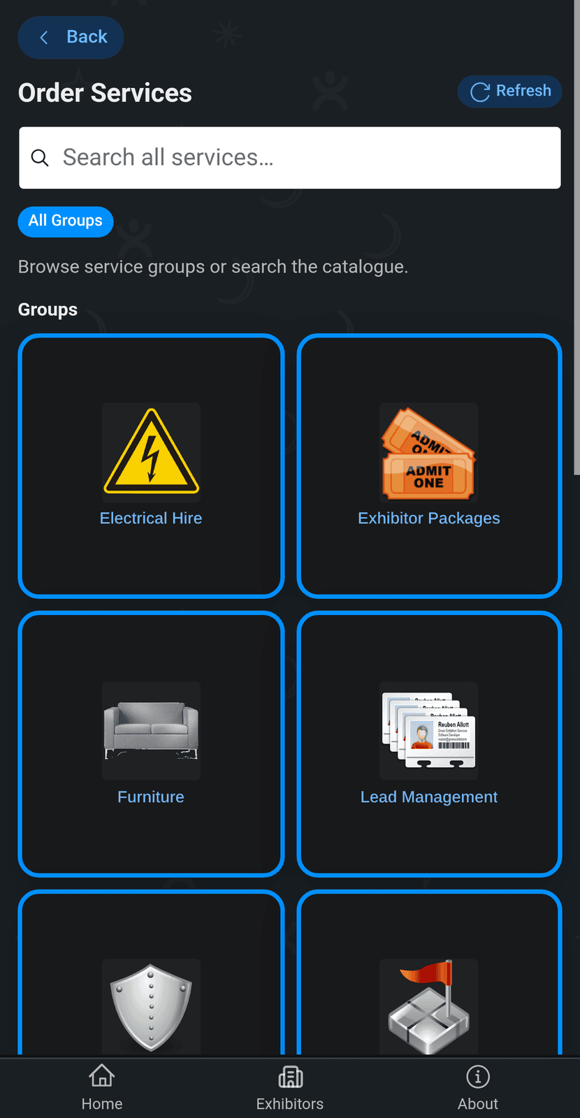Exhibitor Marketplace on mobile